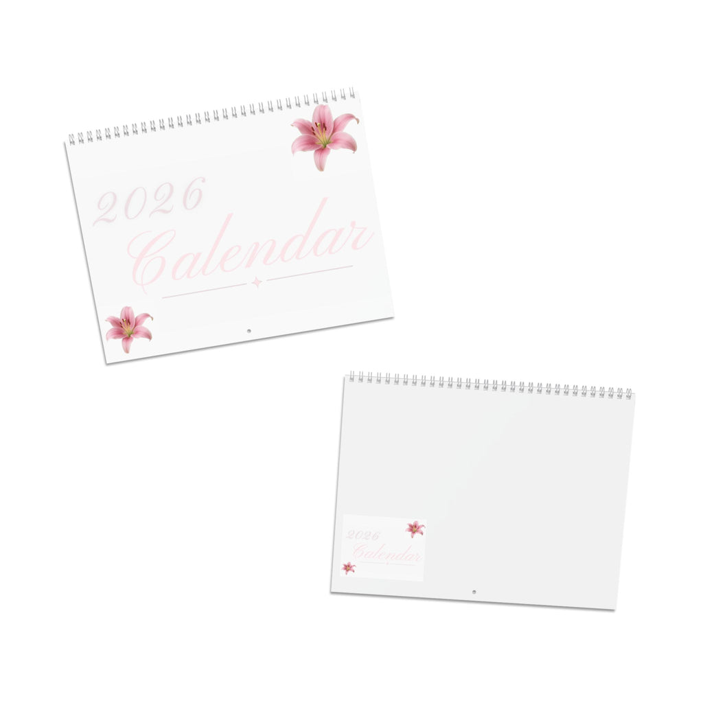 Aesthetic 2026 Floral Wall Calendar — Elegant Lily Photo Monthly Planner