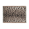 Leopard Print Woven Blanket — Cozy Animal Print Throw with Fringe